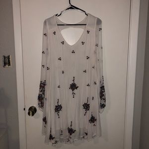 Free People Oxford Embroidered Mini Dress